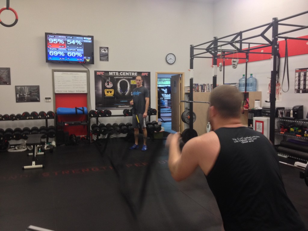 Tiago Giussani going through a neural charge session