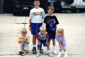 Sean (my brother that wouldn't help me forge a document), pictured top left, and me, on the top right