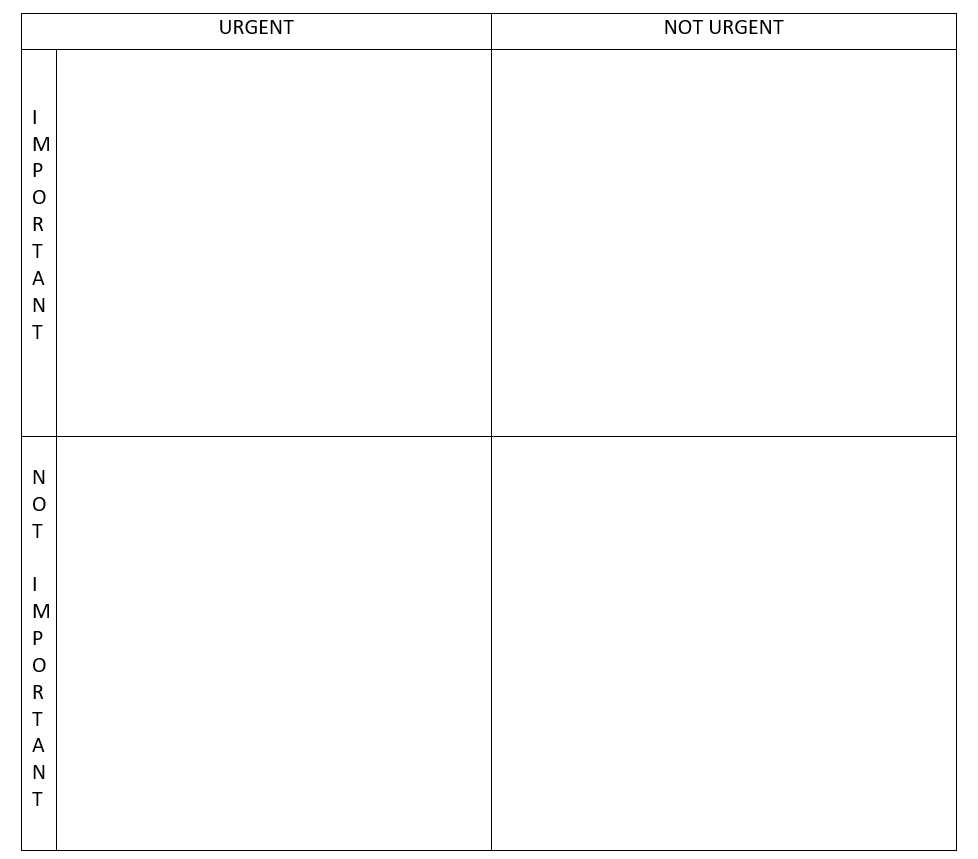 Brain Dump Grid
